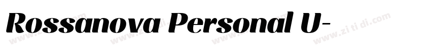 Rossanova Personal U字体转换